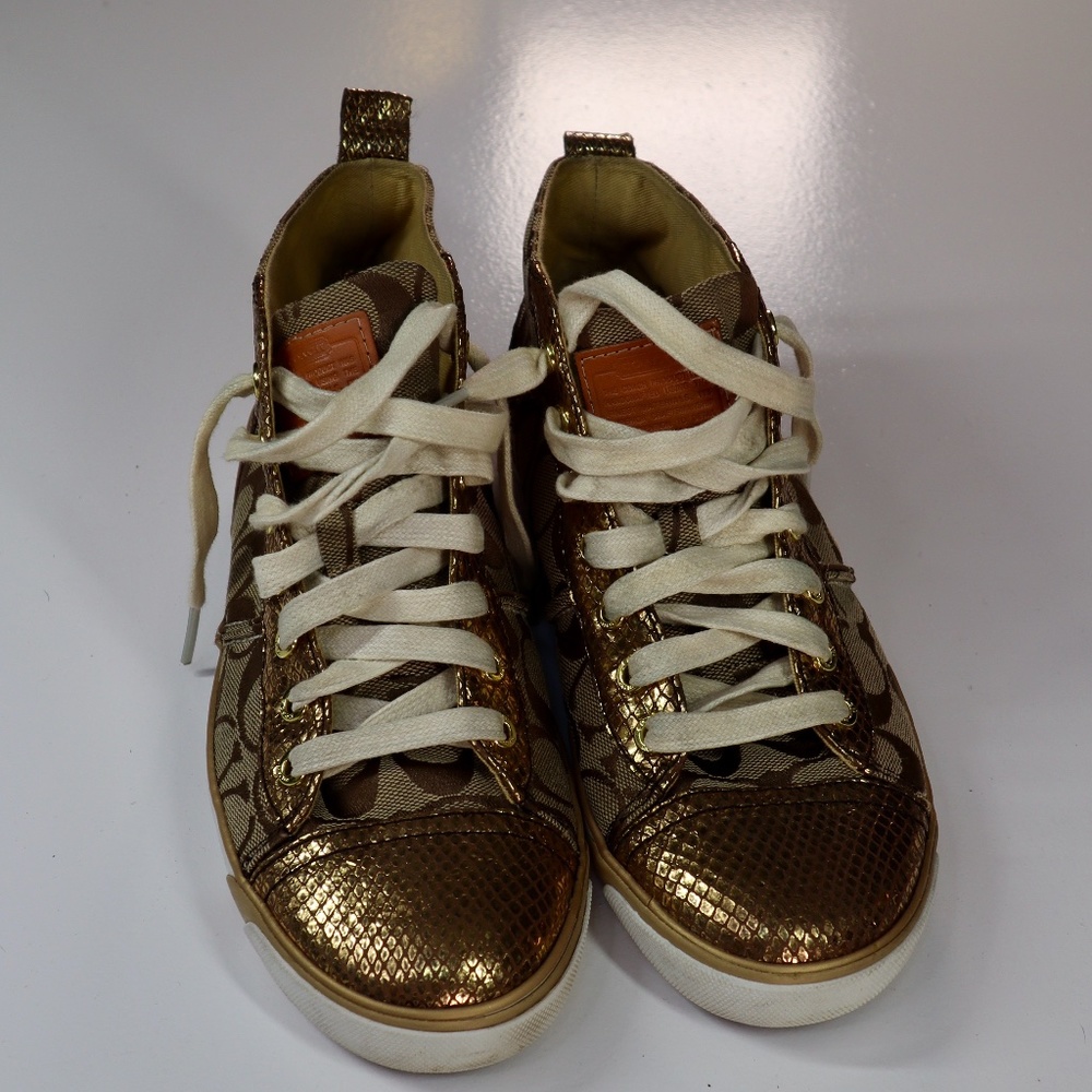 COACH INDIANA Snakeskin "C" Signature Logo Sneaker
